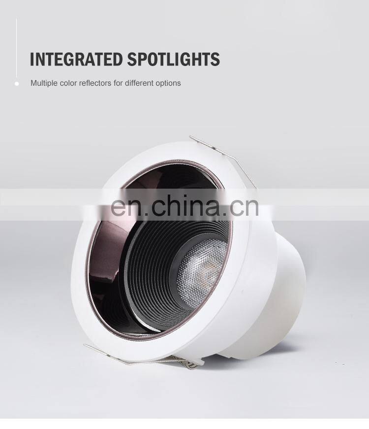 HUAYI China Manufacturer White Color Pc Dimming 6w Indoor Living Room Shop Recessed Mounted Led Spotlight