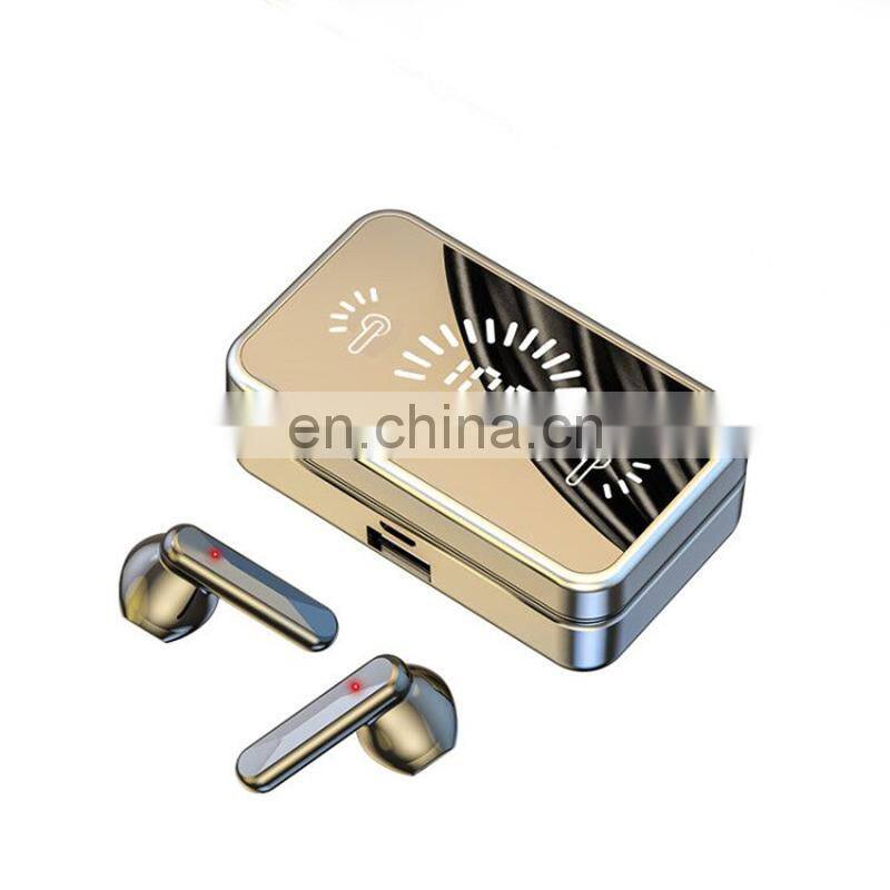 2021 New Mirror H8 TWS Wireless earbuds Mini Earphone 2000mAh LED Display Headset earphone Noise Canceling Gaming Headphones