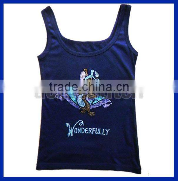 Hot sale! rhinestone T-shirt design