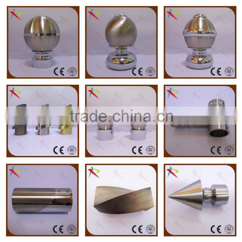 Home use decorative modern finial curtain rod sets