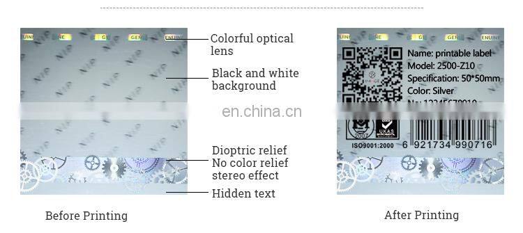 QR Code Barocde Holographic Label for Authentication