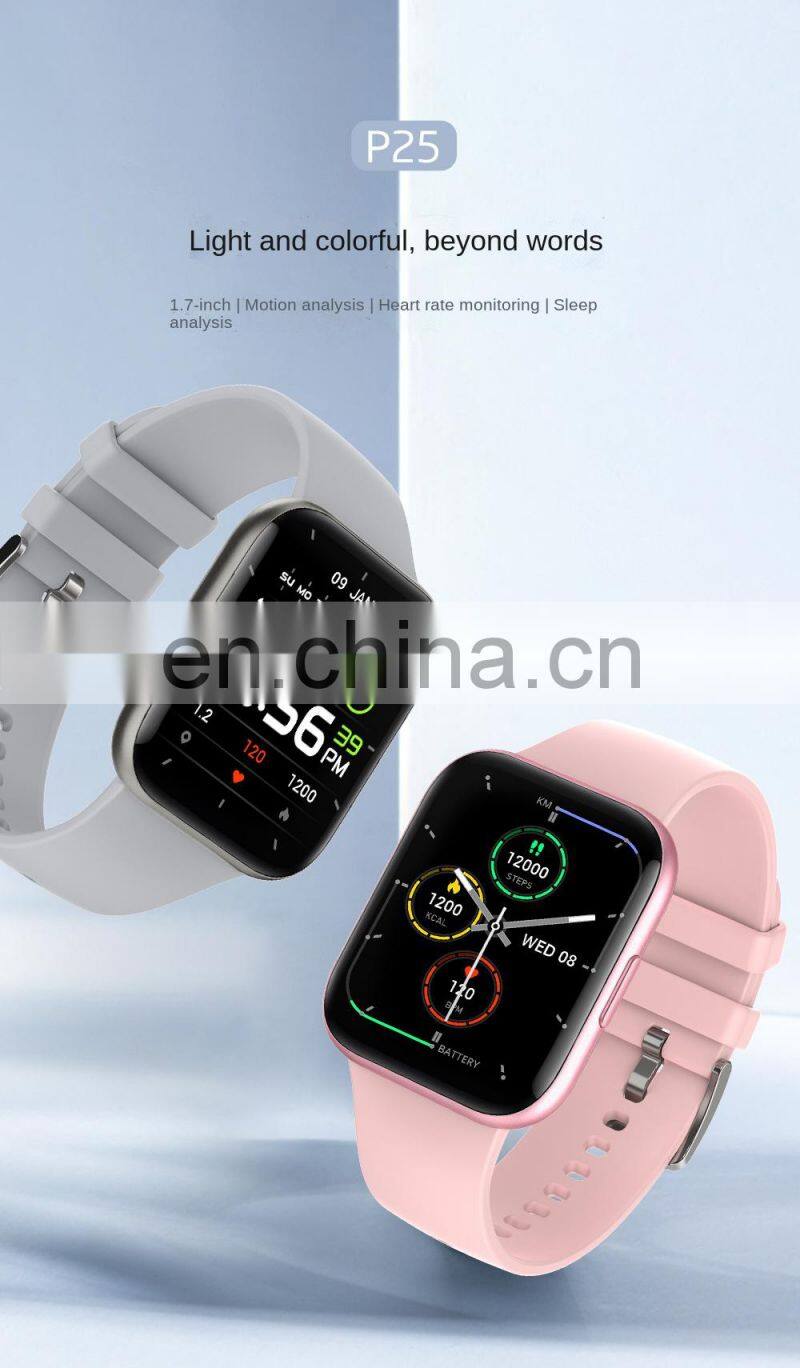 New P25 Smart Watches Sport Bracelet Multi-Function Dial Heart Rate Sleep Health Monitoring Information Watch