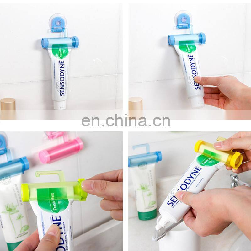Manual Dispenser Rolling Squeezer Toothpaste Dispenser Tube Sucker Holder Bathroom Accessories