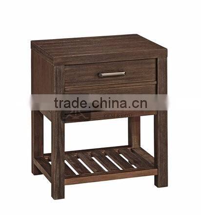 NI-140 Vintage Ebony Wood Bedside Table Rack