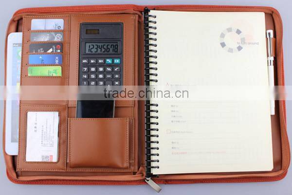 b5 size business portfolio,logo customized