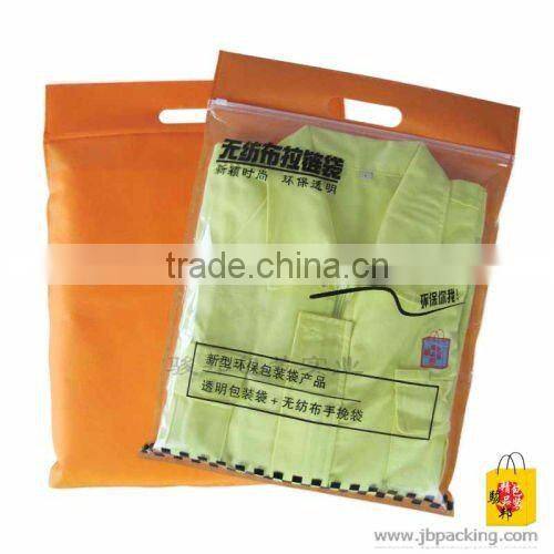 die cut promotional ldpe zipper bag for garment(JA-305)