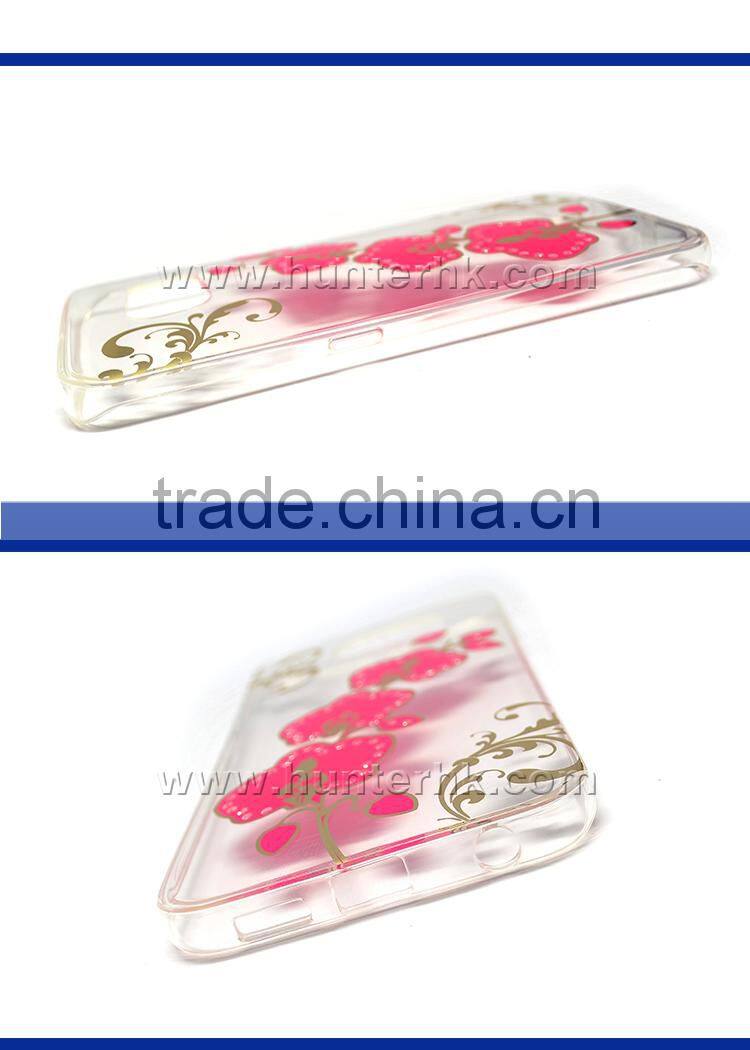 Pink Flower Soft TPU Case For Samusng S6Edge