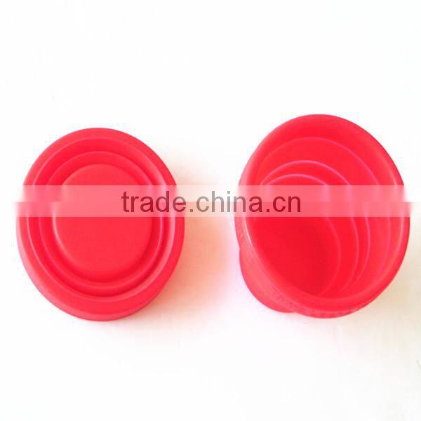 new design folded silicone rubber drinking cup customized