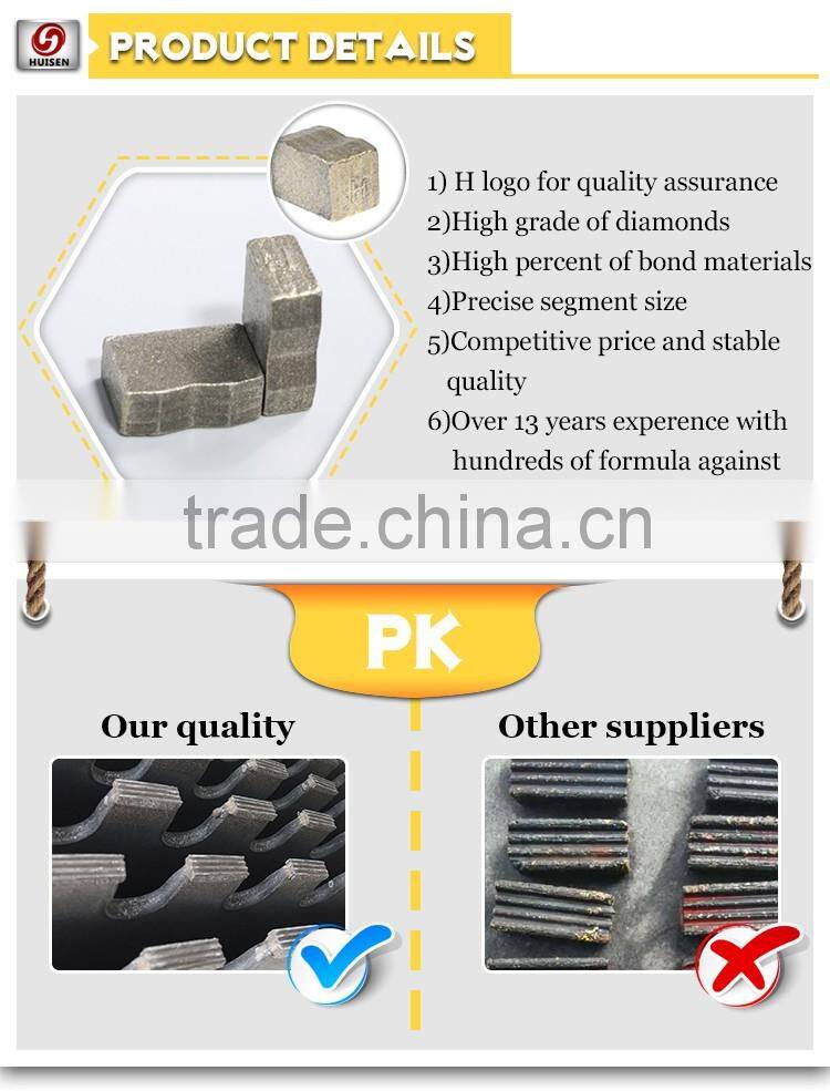 Construction tools 2500mm Blade Teeth diamond core bit segment for reinforced concrete