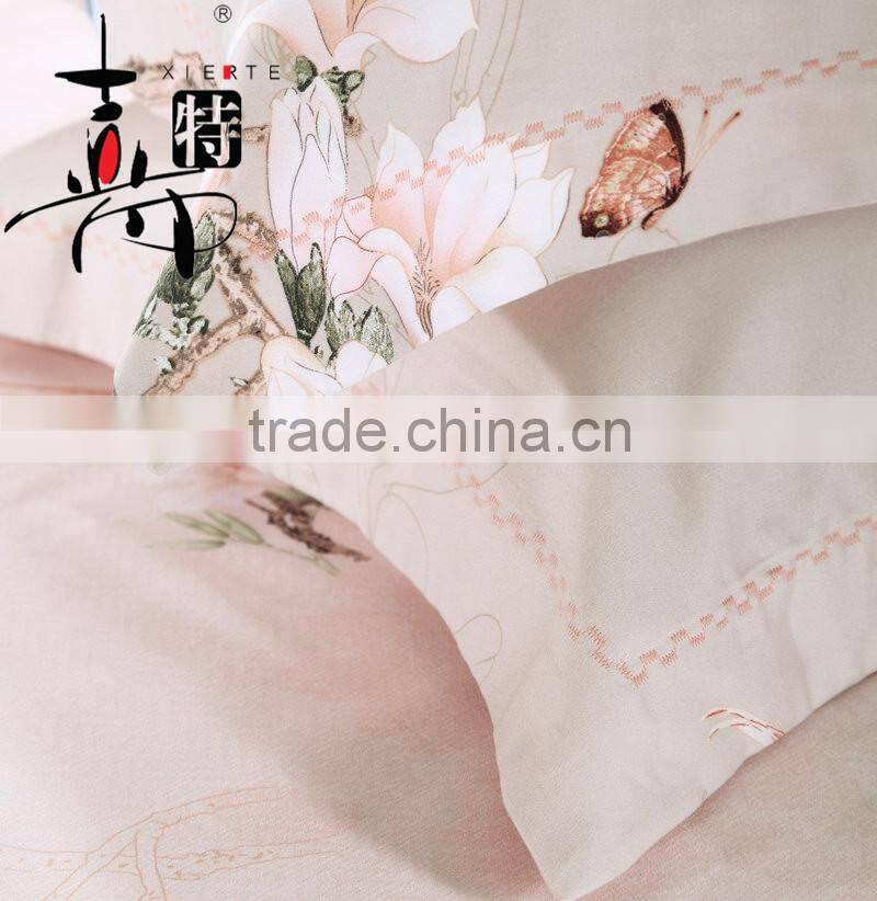 Cotton elegant reactive flowers comfortable bedding sets