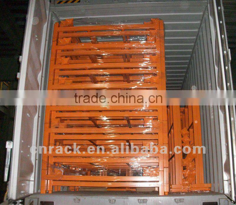 Steel plate stacking rack