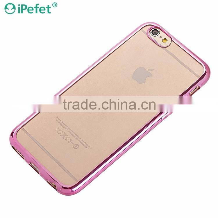 Hot Selling Electroplating TPU Phone Case Clear Back Cover For iPhone 5,for samsung galaxy j7