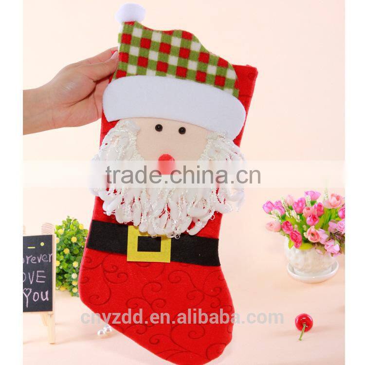 Hot Sale Christmas Decoration Gift /Soft Sock Gift Bag Docorated by Christmas Theme