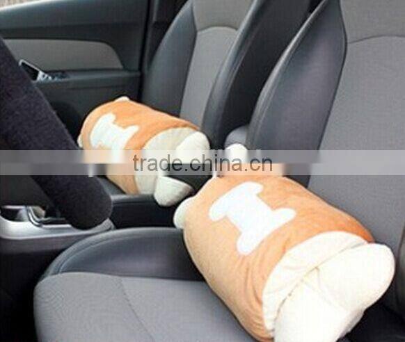 Plush car back cushion/plush car cushion