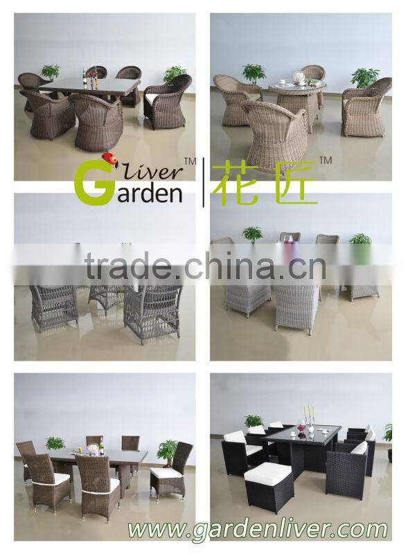 contemporary noble house furniture poly rattan dining set