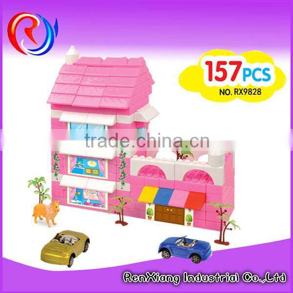 Plastic children diy building blocks toys