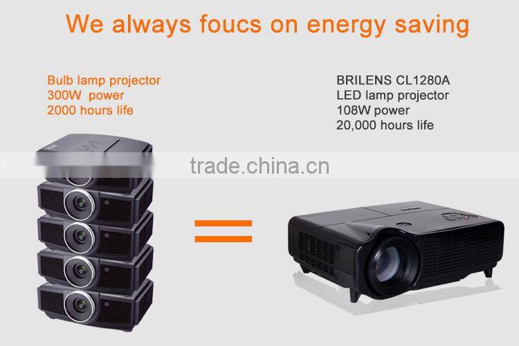 Android Pico Projector Led 3500Lumens, built-in 4 Cores CPU,Android 4.2 DLNA YouTube, Google play