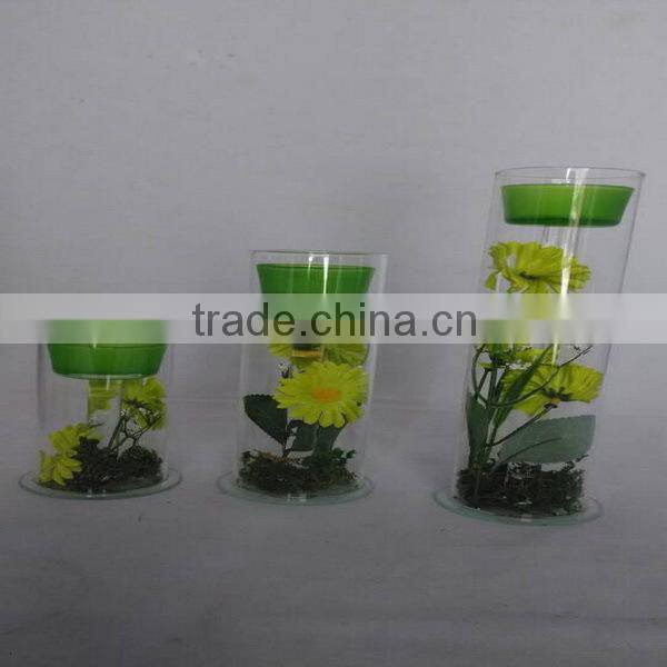 tube light holder with garden flowers,kerosene lamps