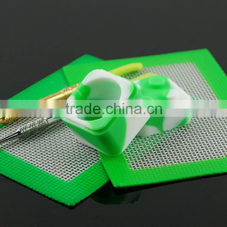 2015 non-stick stackable silicone concentrate container wax silicone non-stick container