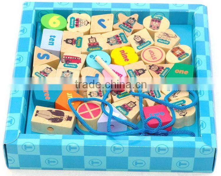 new product wholesale kids beads game OEM solid wood beads game for child EZ3015