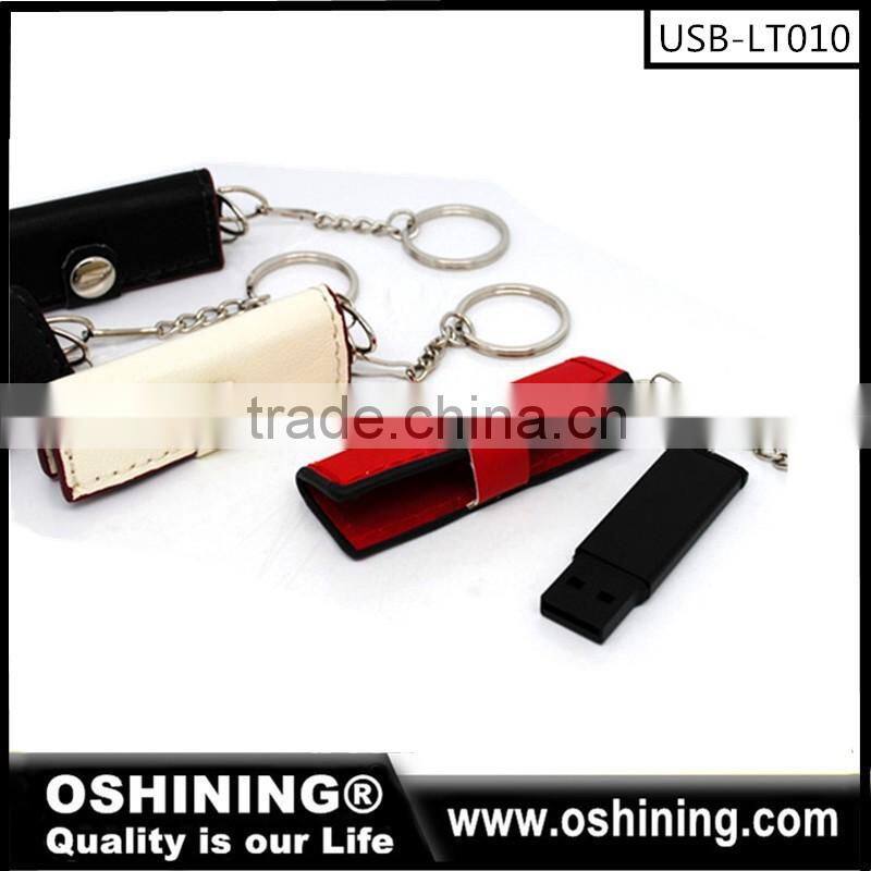 2016 new arrival leather usb promotional gift