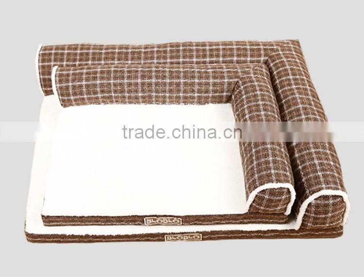 Khaki waterproof fashion premium pet dog bed
