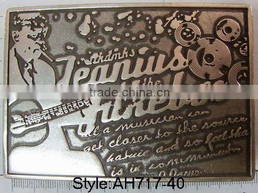custom brand name buckles plate metal belt buckleS
