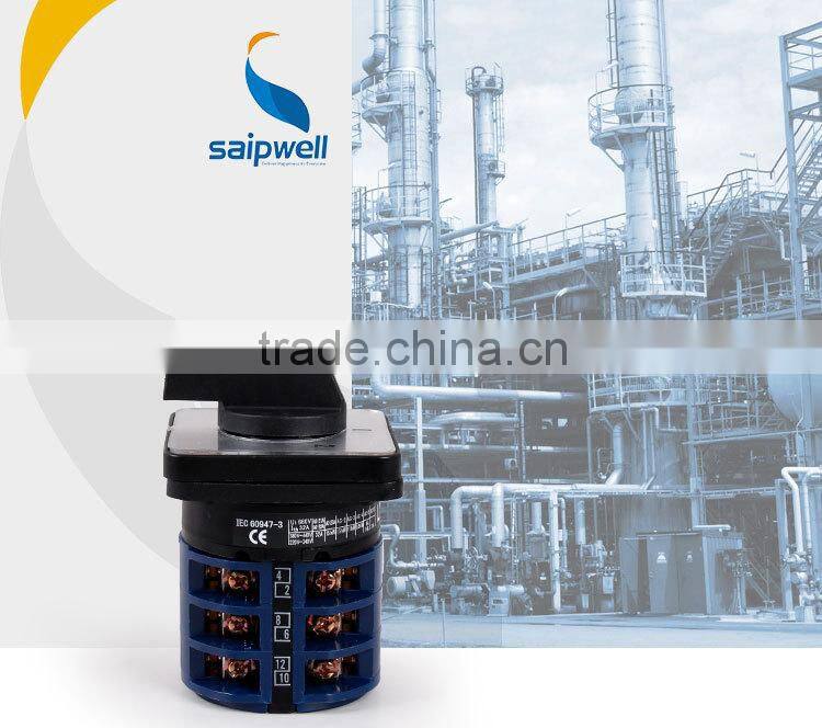 SAIP/SAIPWELL Electrical Equipment Mini Electric 32A 6 Position Rotary Switch
