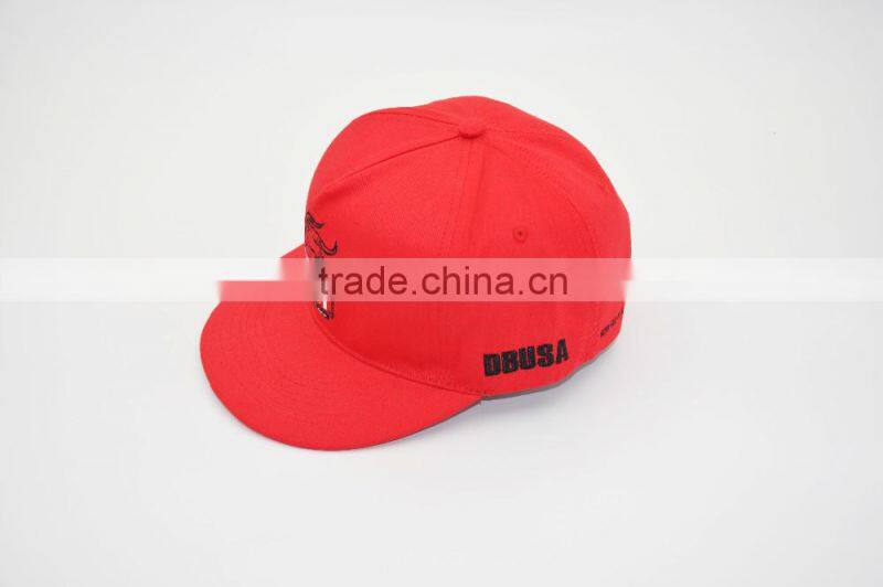 Cool Fashion 3D Embroidered Unisex Adjustable Premium Cotton Twill Fitted Hip-Hop Flat Brim Snapback Cap