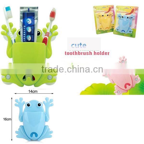 C63 Wholesale Frog storage barrel unique toothbrush holder SETS