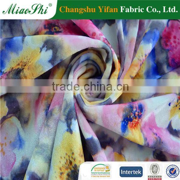 100% polyester plain dyed velvet fabric for upholstery furniture