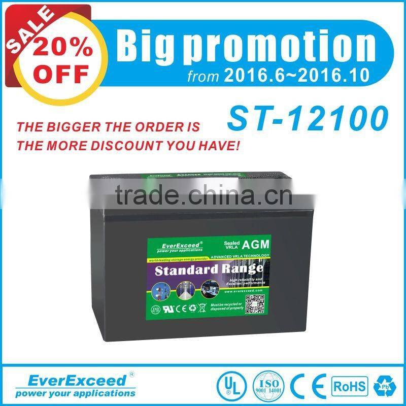 EverExceed Maintenance Free 220ah battery , Deep Cycle Solar Battery for solar energy