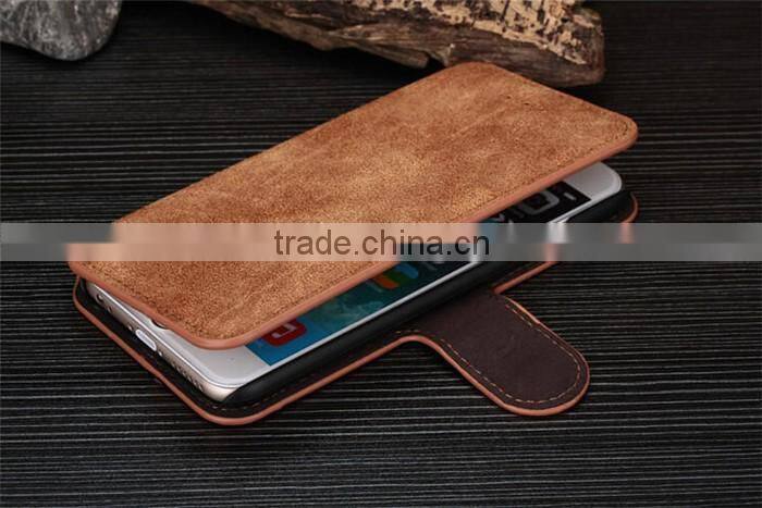 2016 magnetic flip wallet retro leather case for iphone 6 6s 4.7