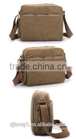 wholesale custom canvas men shoulder messenger bag