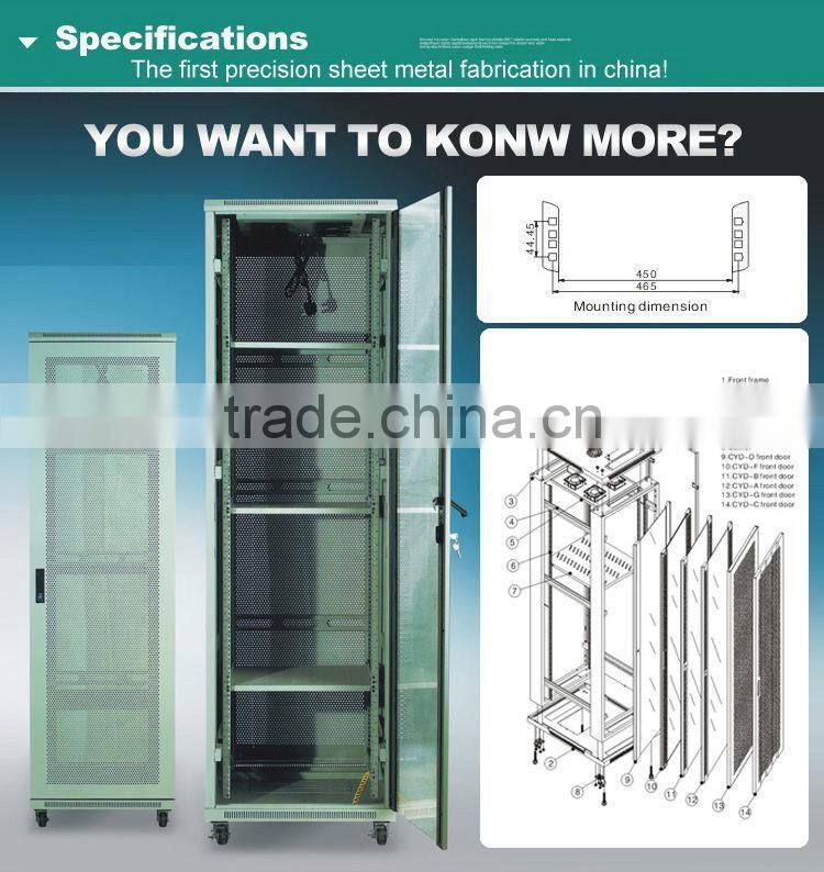 19'' Floor Standing Network Rack Server Cabinet with Lockable Front Door