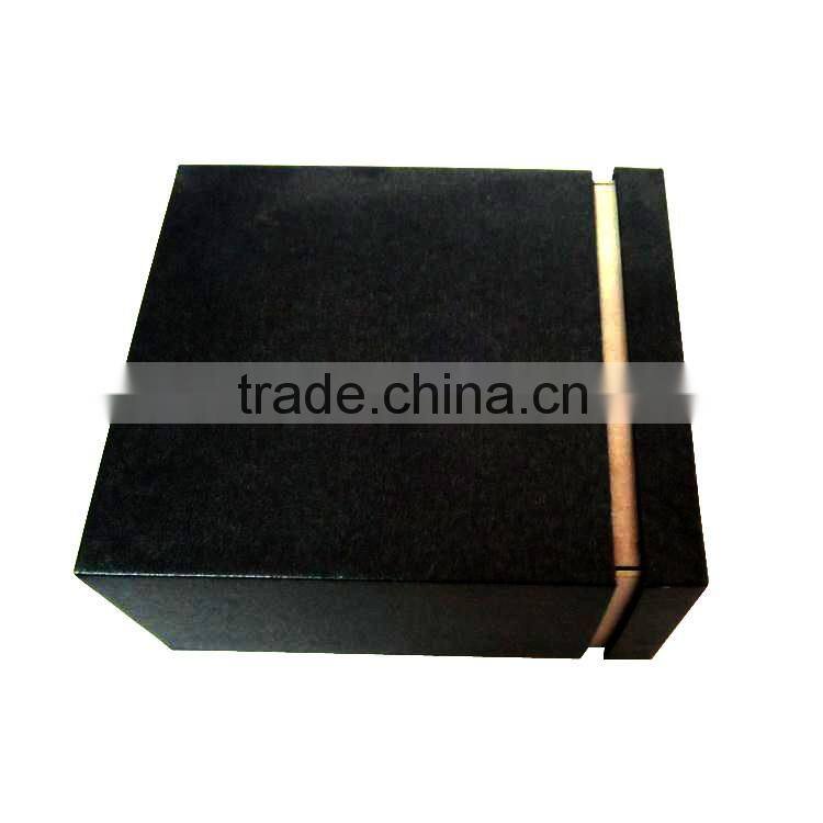Custom Design Black Cardboard Paper Watch Box With Drawer .