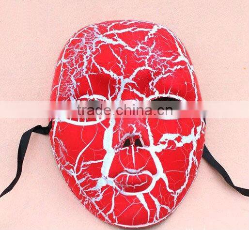 wholesale mardi gras full face crack mask in black blue red