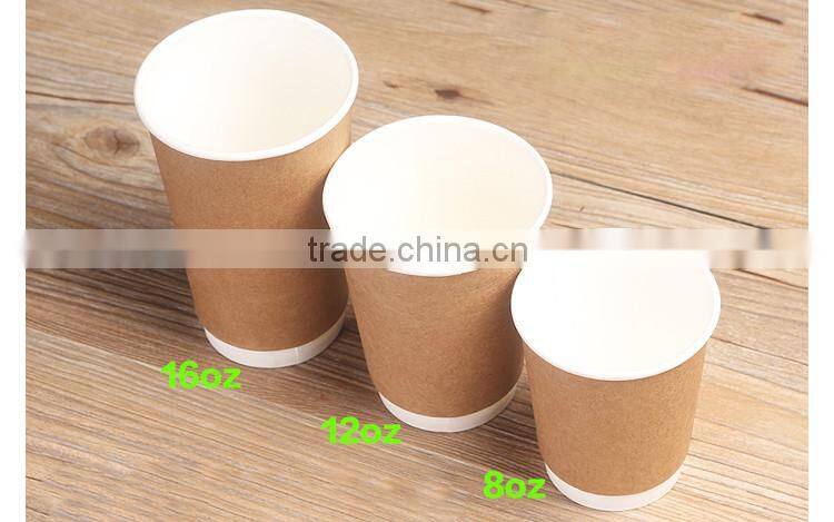 Custom logo printed Disposable paper cup taiwan with paper cup lid