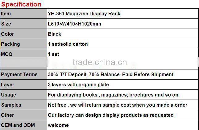 acrylic freestanding display shelf