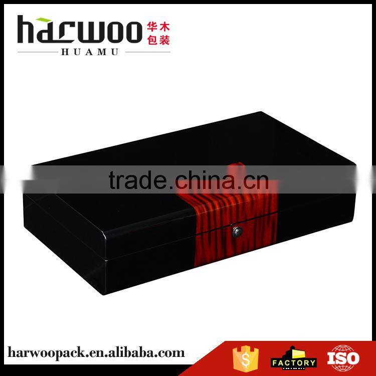 Best gift Luxury black piano lacquer finish Arabic Gift wooden box