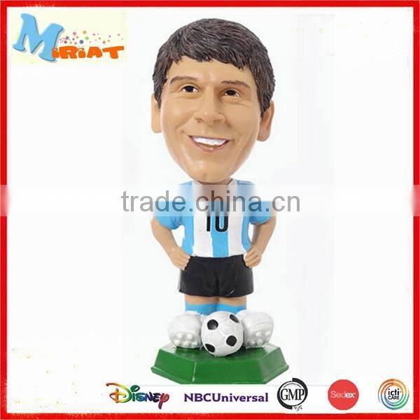 Lifelike funny pvc miniature soccer player figure toys