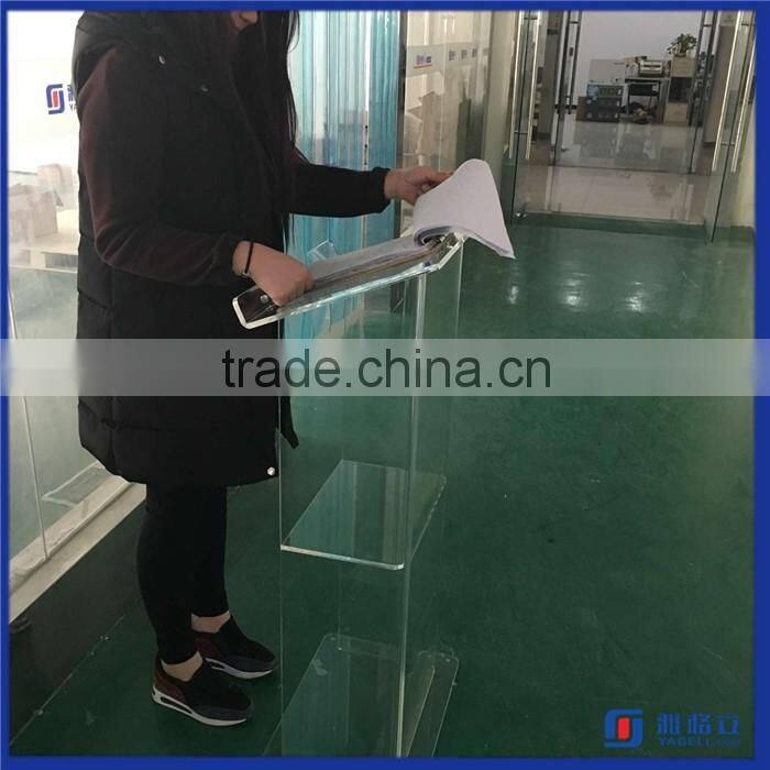 Manufacturing customized acrylic speech lectern / acrylic podium pulpit lectern