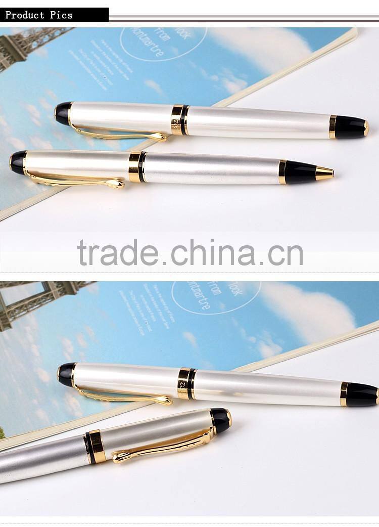 Elegant and beautiful metal gift pen set for lady fashion premium metal roller pen for office lady