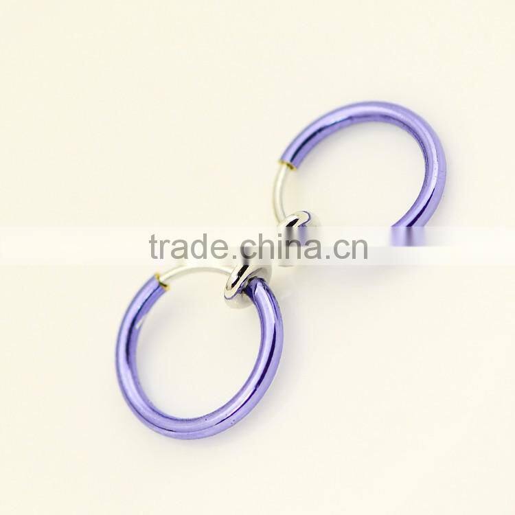 Dongguan Direct Supply Nickel Free Rainbow Fake Plastic Nose Rings