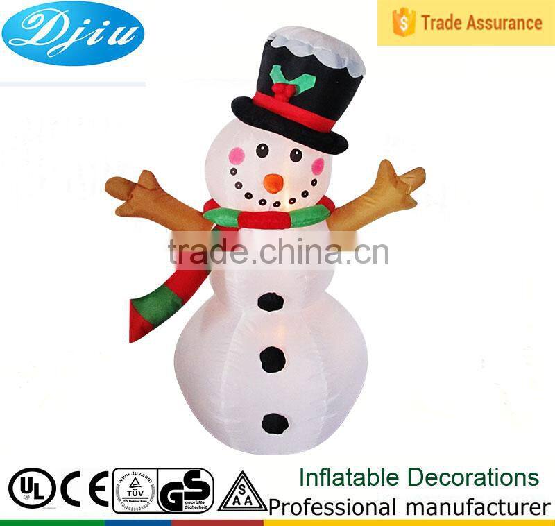 DJ-170 Inflatable Lighted Snowman Yard Christmas Holiday Winter Outdoor Garden Decoration