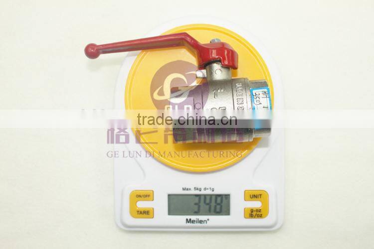 GLD 5PCS/LOT hot sale 1/4" Double male ball valve external thread ,brass ball valve ,copper valve ,