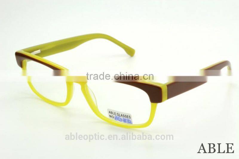 HOTSELLING milky color fashion students acetate hand made spectacles optical frames eyewear eyeglasses