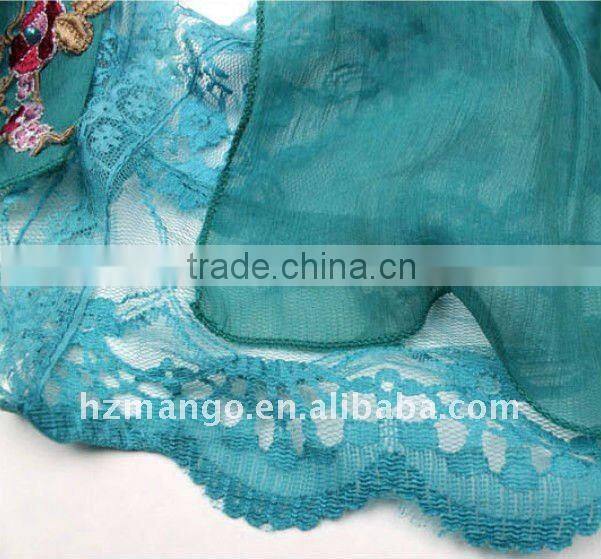 2016 latest two layer fashion chiffon scarf