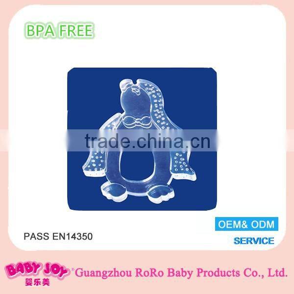 Durable transparent silicone baby teether toy wholesale in china