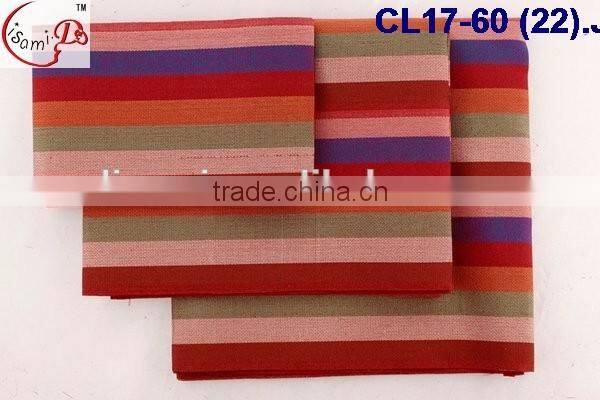CL17-60(19) March promotion big sale colorful line African high quality new Aso oke headtie handcut three pieces aso oke headtie